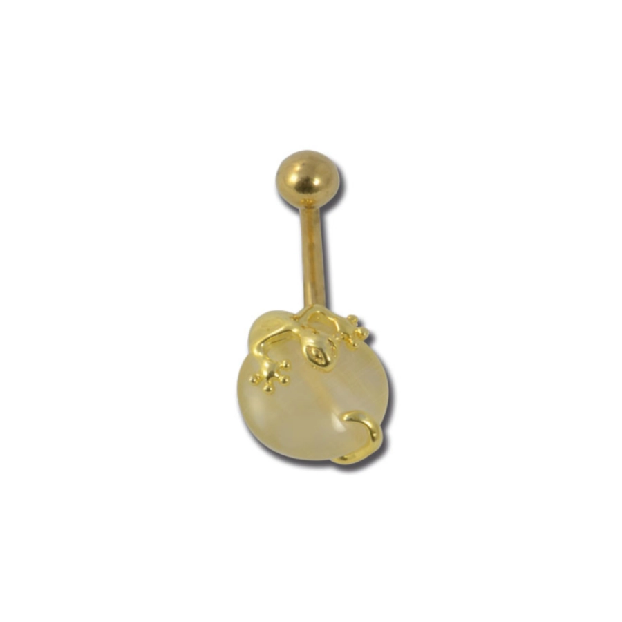 Piercing Banane - Acier doré - Banane pour nombril 74