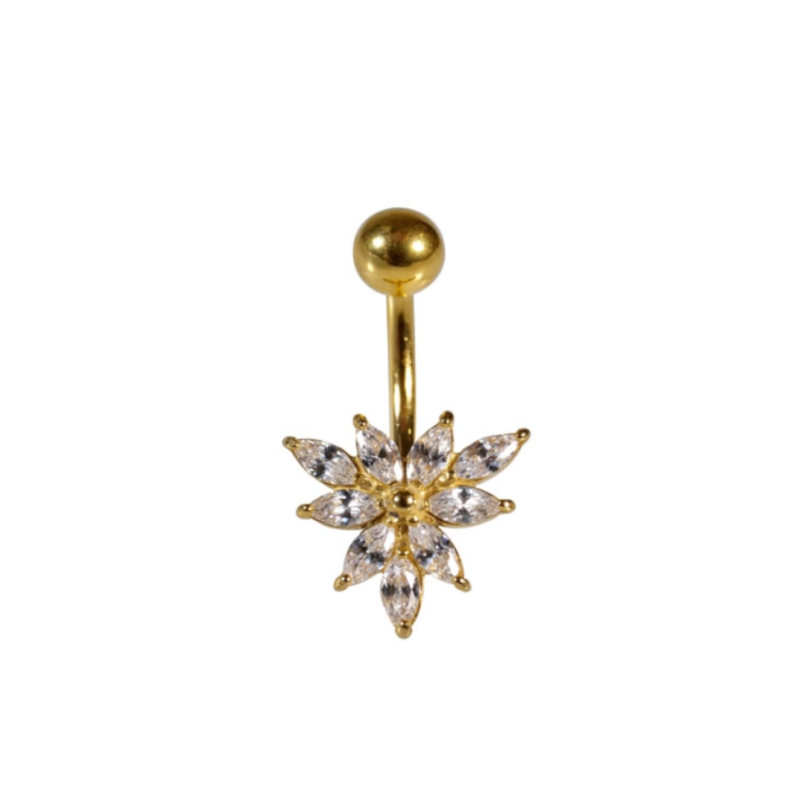 Piercing Banane - Acier doré - Banane pour nombril 79