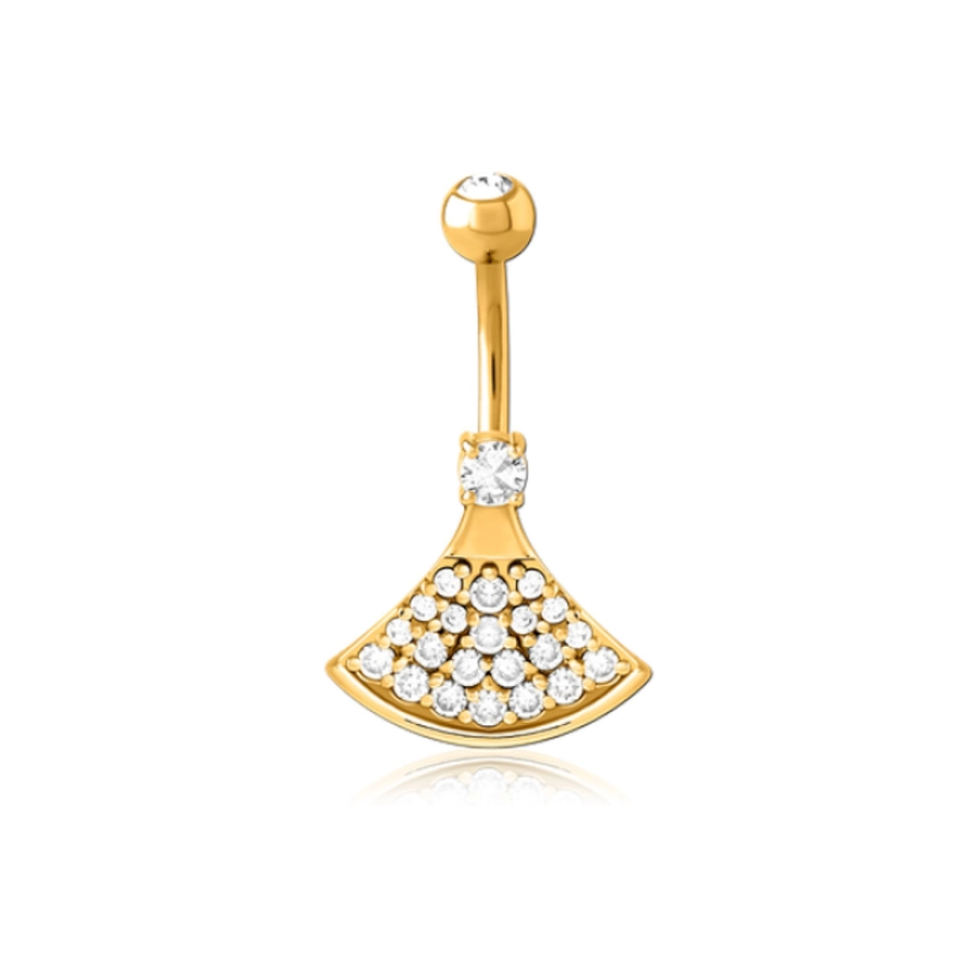 Piercing Banane - Acier doré - Banane fantaisie pour nombril 67