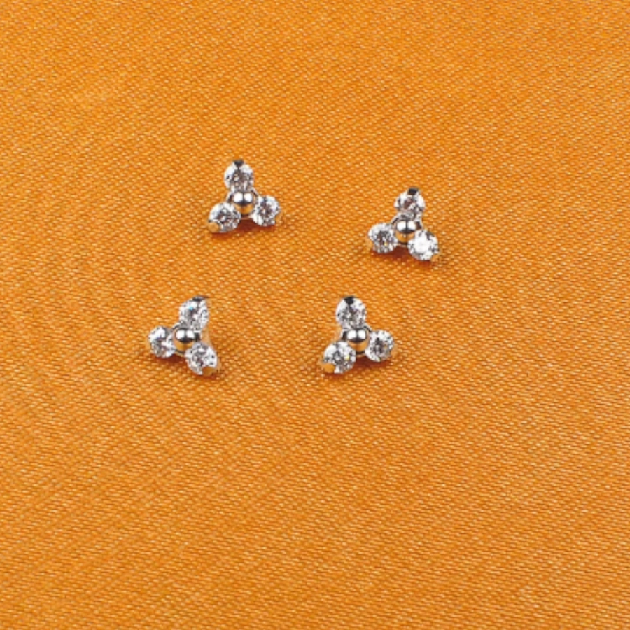 Embout Piercing - Titane F136 Gamme Hand Ink - Embout 13 avec pas de vis interne trinité