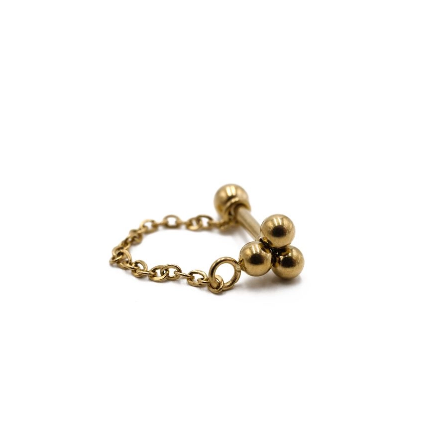 Piercing Barbell - Acier Pvd Doré - Barbell spécial tragus 168