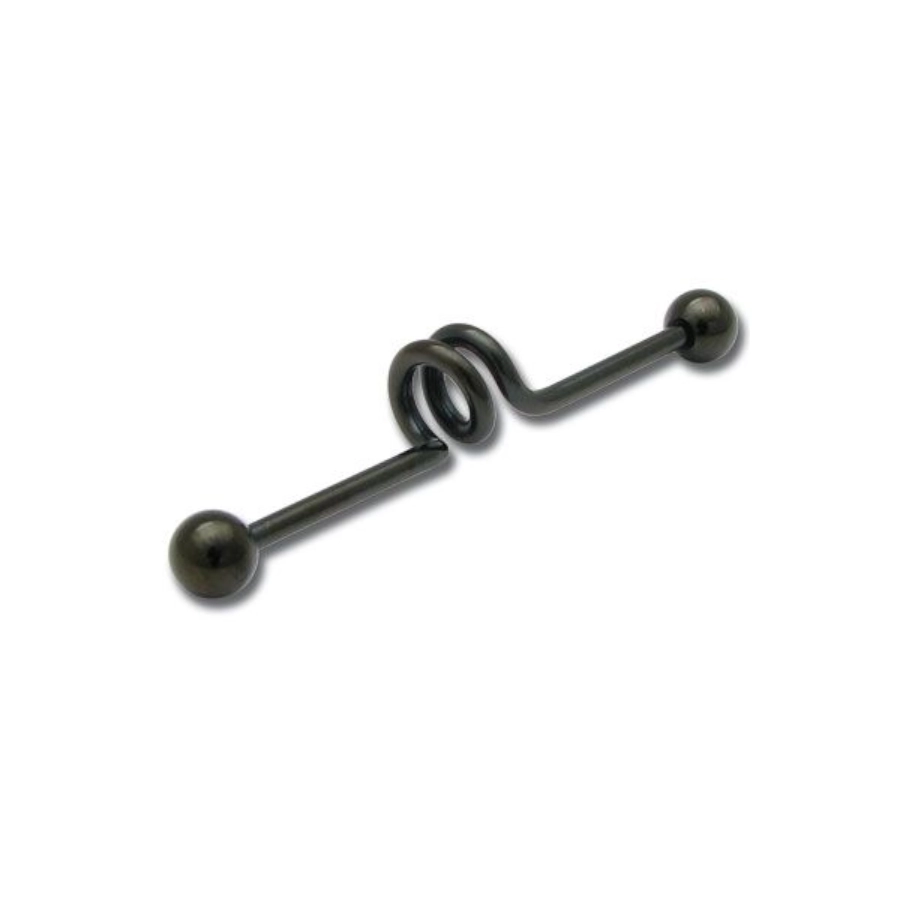Piercing Barbell - Acier Noir - Barbell industriel 123