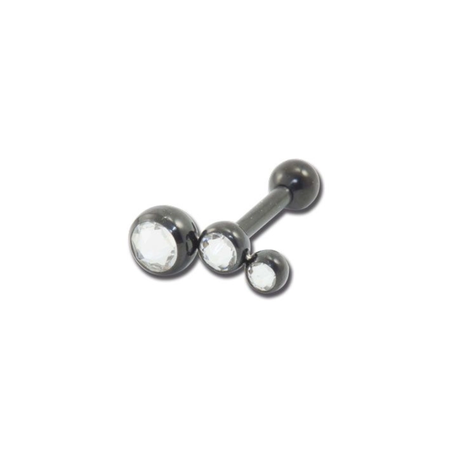 Piercing Barbell - Acier Noir - Barbell 219