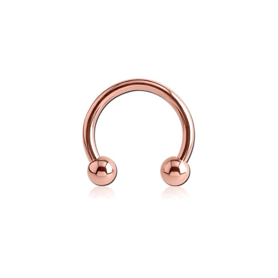 Piercing Fer à cheval - Acier Doré Rose - Fer à cheval 