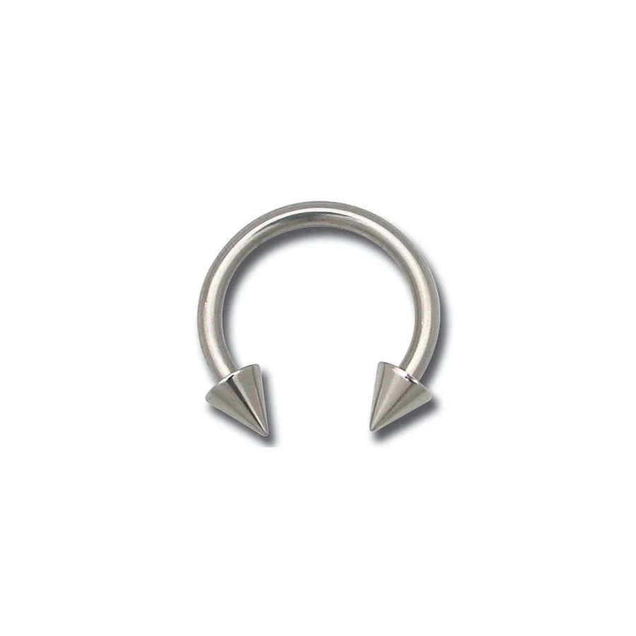 Piercing Fer à Cheval - Titane - Fer a cheval en titane à pointes