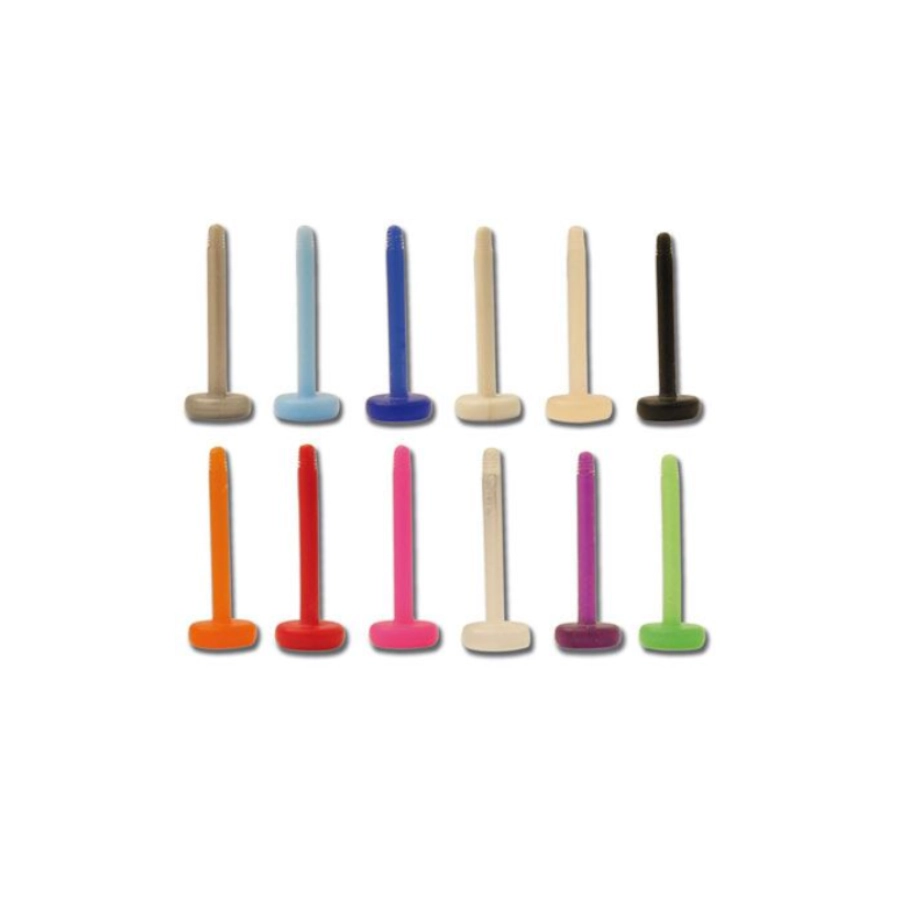 Piercing Labret - Bioflex - Labret sans bille coloré - Plusieurs modèles 