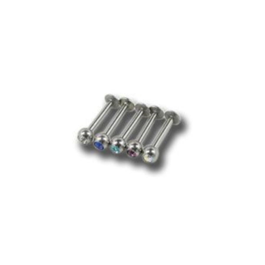 Piercing Labret - Titane - Labret titane cristal coloré