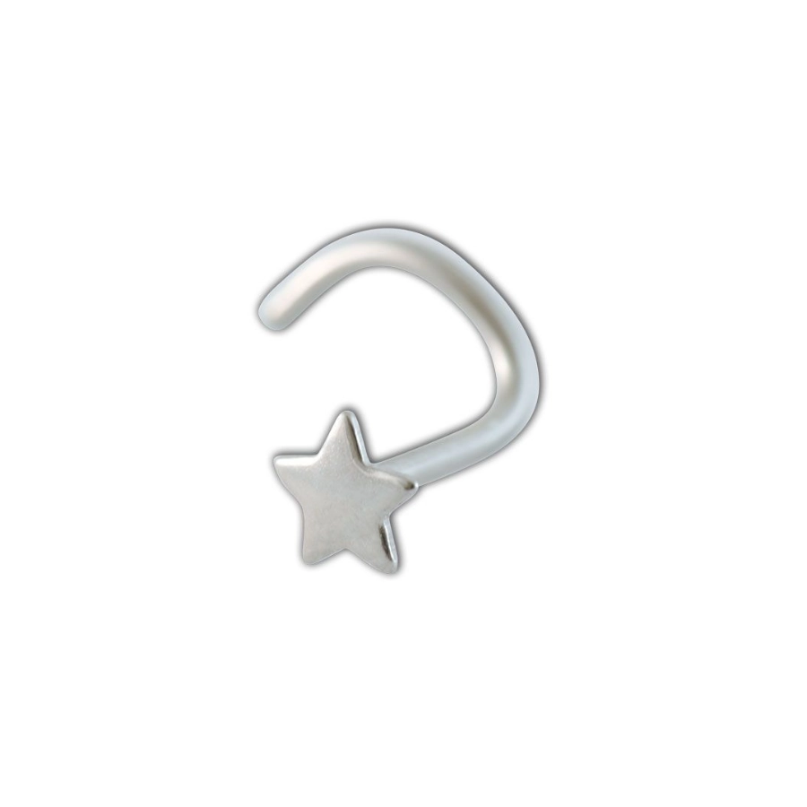 Piercing Nez - Acier Gamme Itc - Stud de nez motif étoile 0,8 mm*