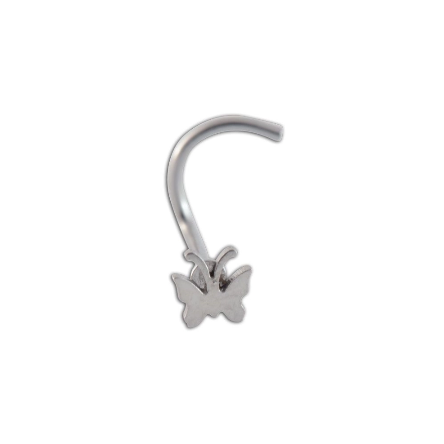 Piercing Stud - Acier - Stud de nez en acier motif papillon 234