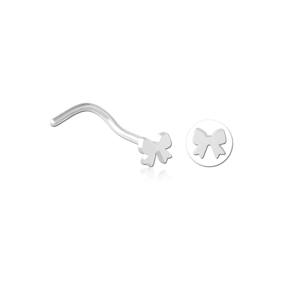 Piercing Stud - Acier - Stud de nez en acier motif nœud 91