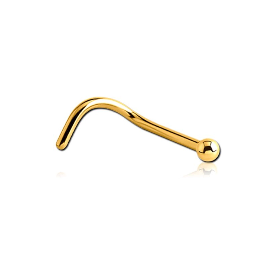 Piercing Stud - Acier Doré - Stud de nez or fin 05