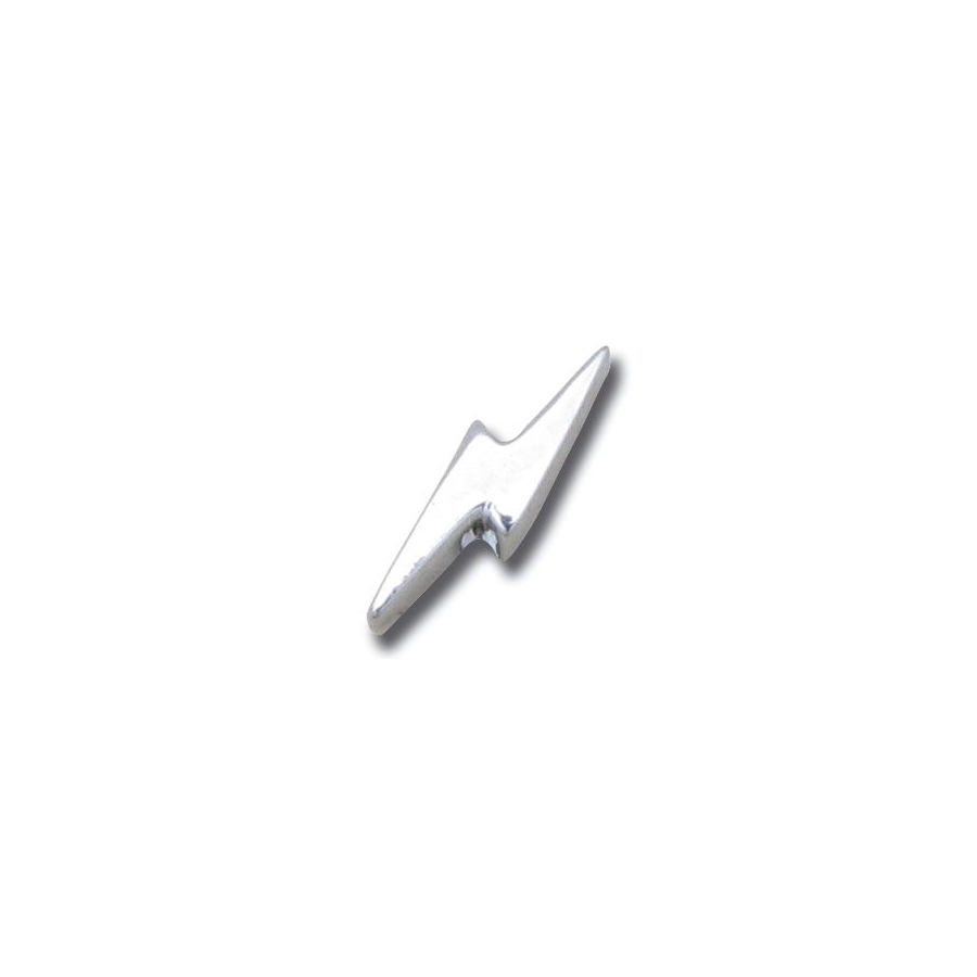 Embout Piercing - Acier - Vis en forme d'éclair 7907