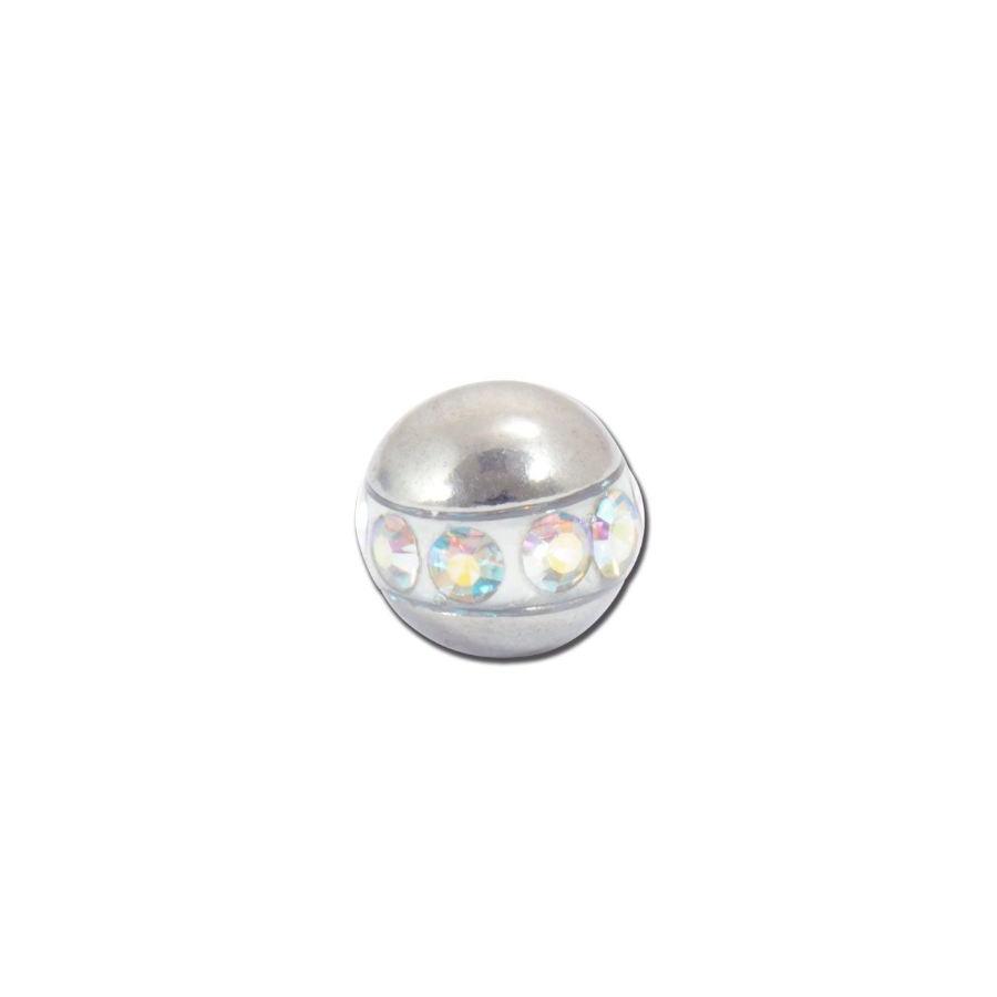 Embout Piercing - Acier - Bille cristal résiné 5