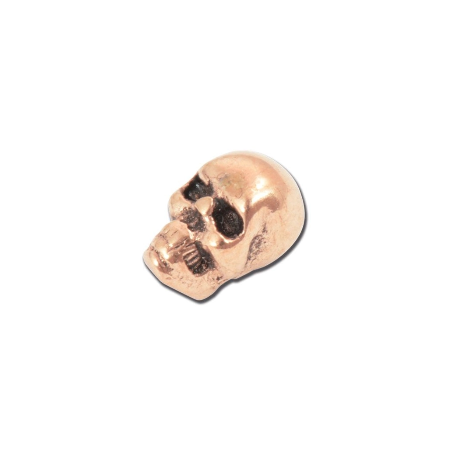 Embout Piercing - Acier Doré Rose - Vis forme crâne 171
