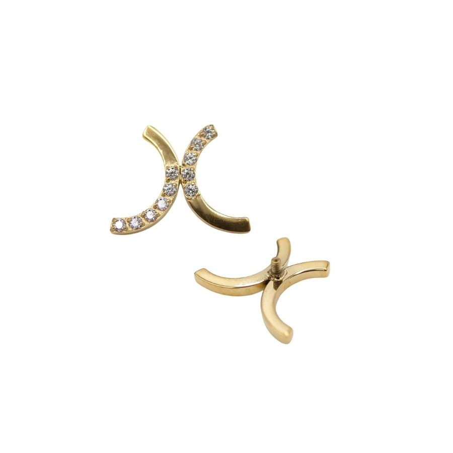 Piercing Embout - Titane Gold Gamme Itc - Embout en pvd doré 89