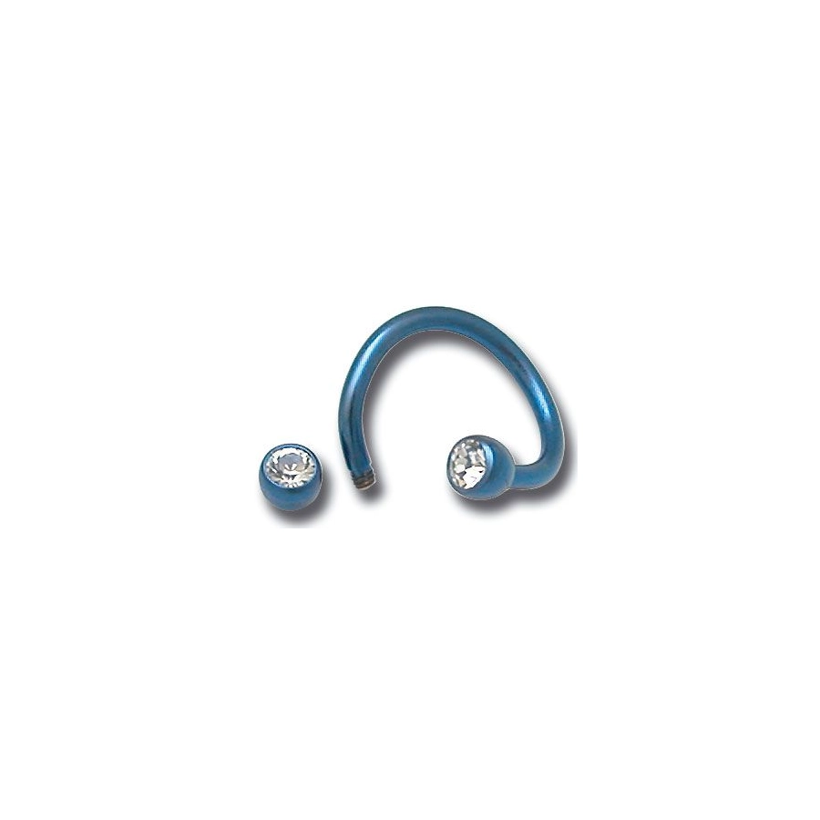 Piercing Spirale - Titane - Spirale boules cristal - 3 coloris
