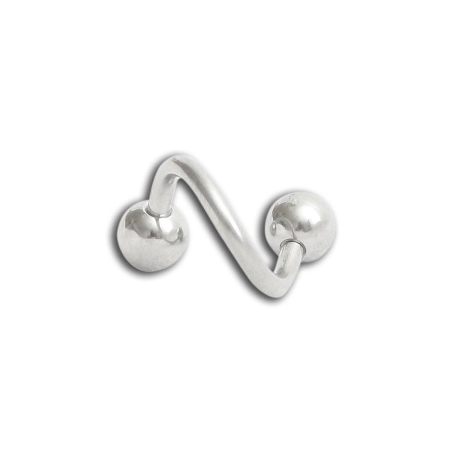 Piercing Spirale - Titane - Spirale à boules colorées