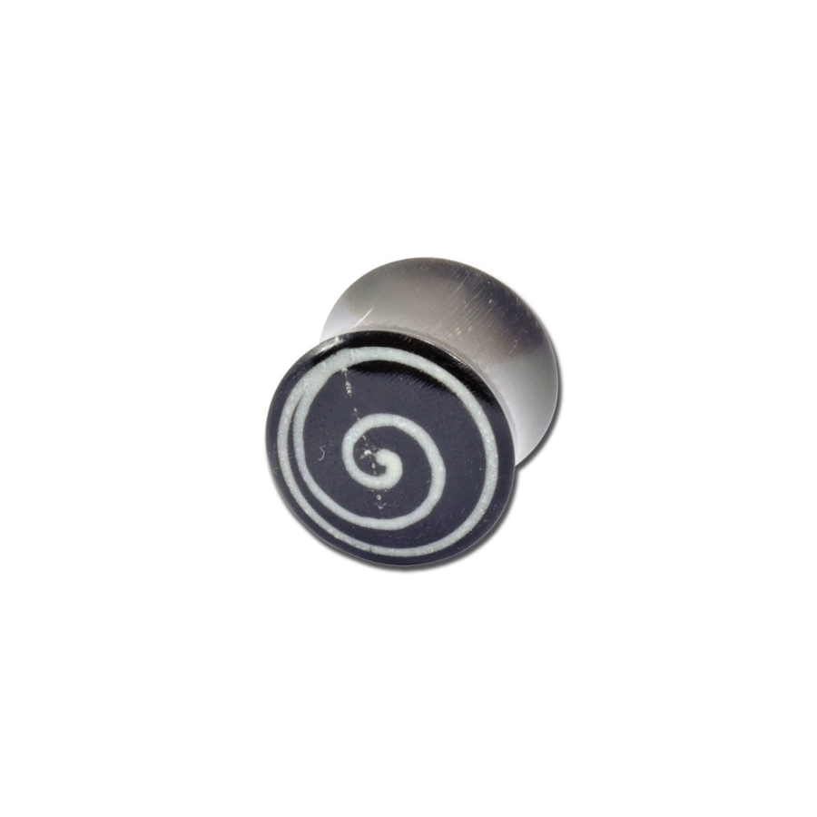 Écarteur Plug - Corne - Écarteur plug en corne motif spirale
