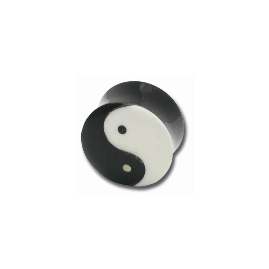Écarteur Plug - Corne - Écarteur plug en corne motif Yin Yang