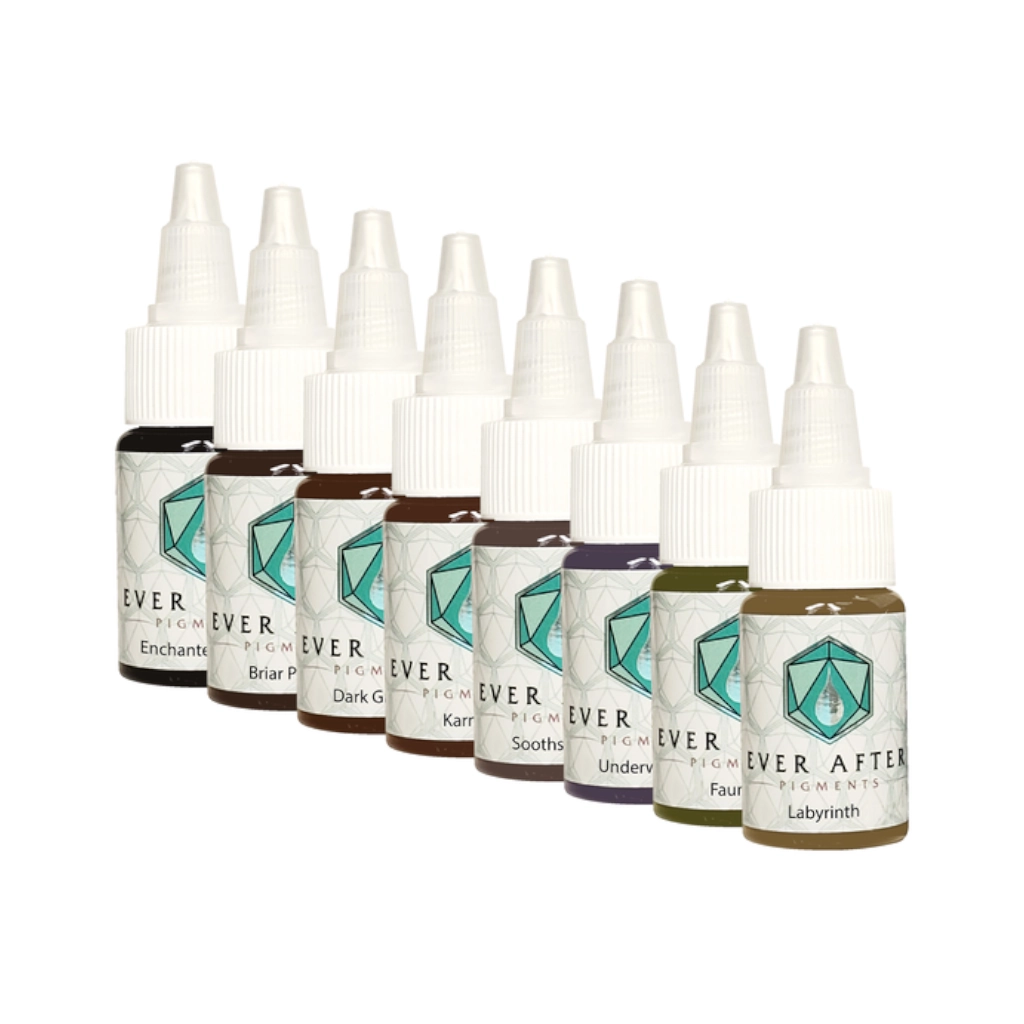Pigment Pmu - Ever After - Set de 8 pigments pour l'entraînement au maquillage permanent eyeliner non reach 8 x 15 ml*