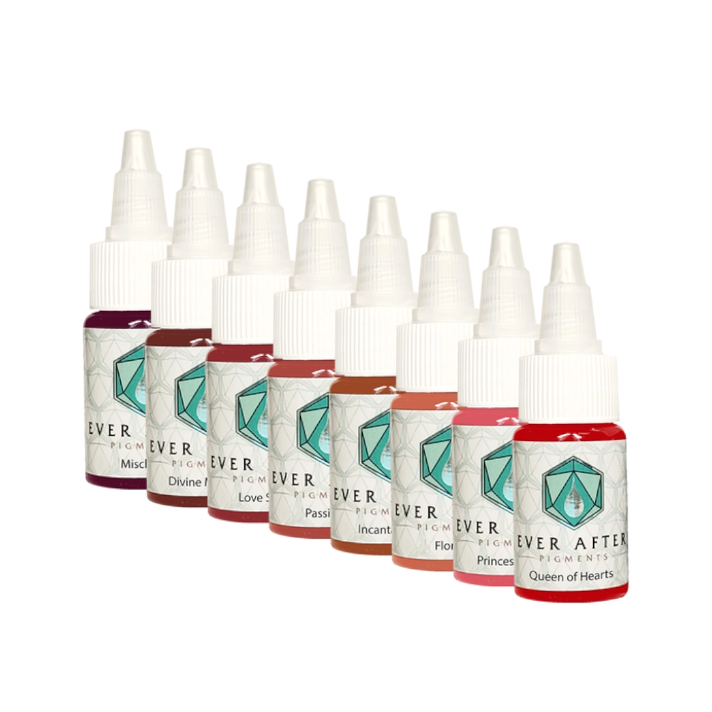 Pigment Pmu - Ever After - Set de 8 pigments pour l'entraînement au maquillage permanent lèvres non reach 8 x 15 ml*