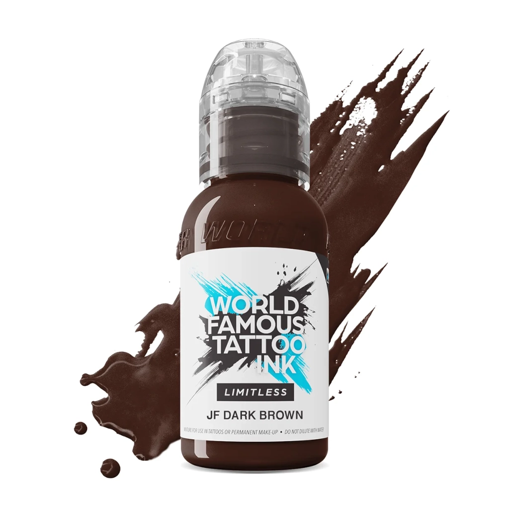 Encre Tattoo Marron - World Famous Ink Limitless JF Dark Brown - Mélange pour le tatouage encre reach 30 ml*