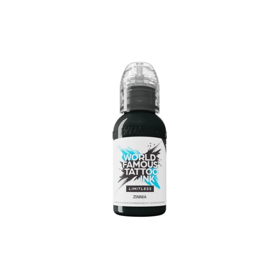 Encre Tattoo Noire - World Famous Ink Limitless Zinnia - Melange pour le tatouage REACH 30 ml
