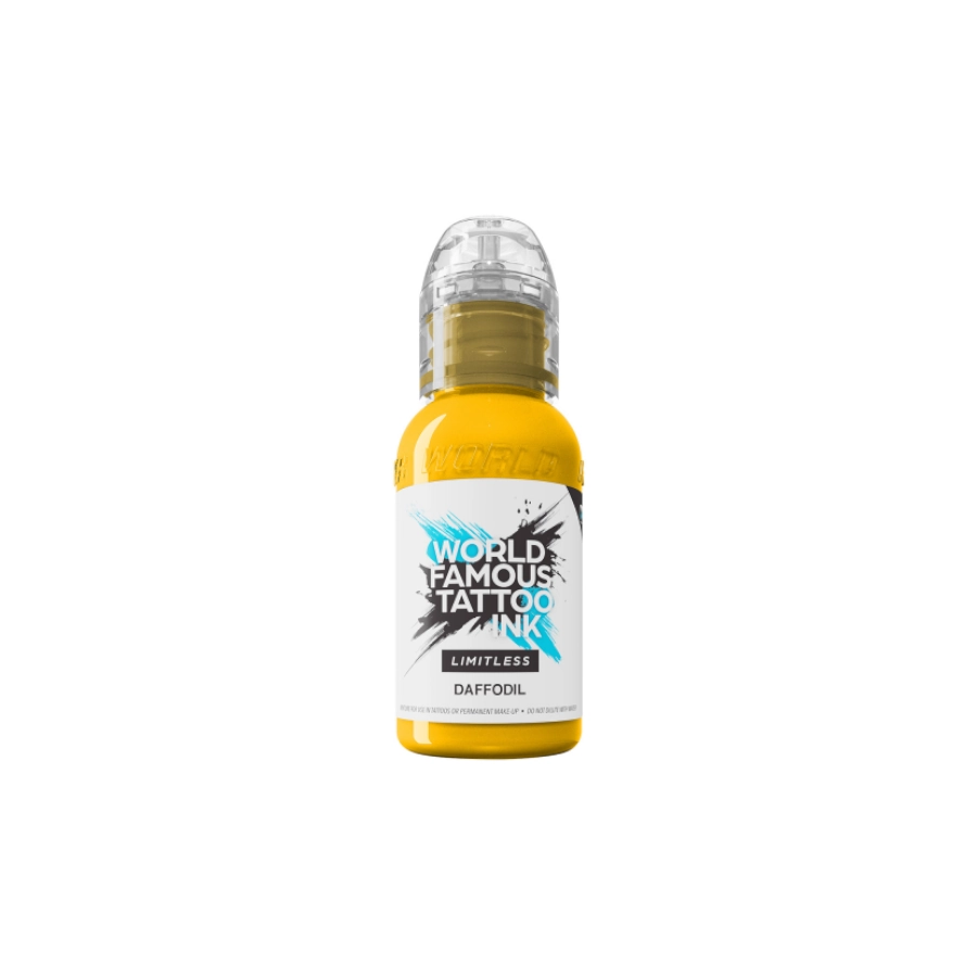 Encre Tattoo Jaune - World Famous Ink Limitless Daffodil - Melange pour le tatouage REACH 30 ml