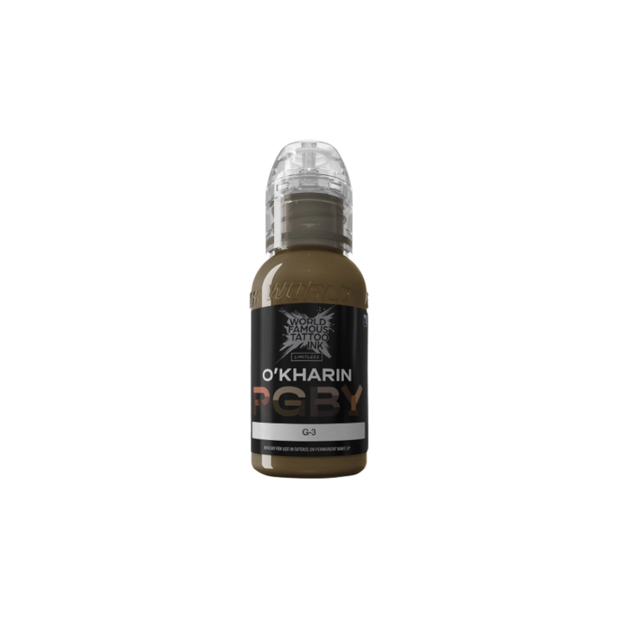 Encre Tattoo Marron - World Famous Ink Limitless Sasha O'Kharin G-3 - Melange pour le tatouage REACH 30 ml