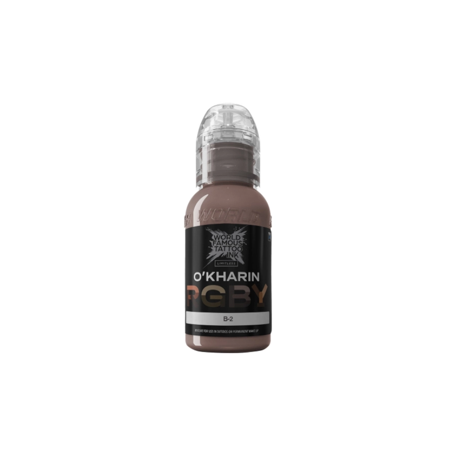 Encre Tattoo Marron - World Famous Ink Limitless Sasha O'Kharin B-2 - Melange pour le tatouage REACH 30 ml