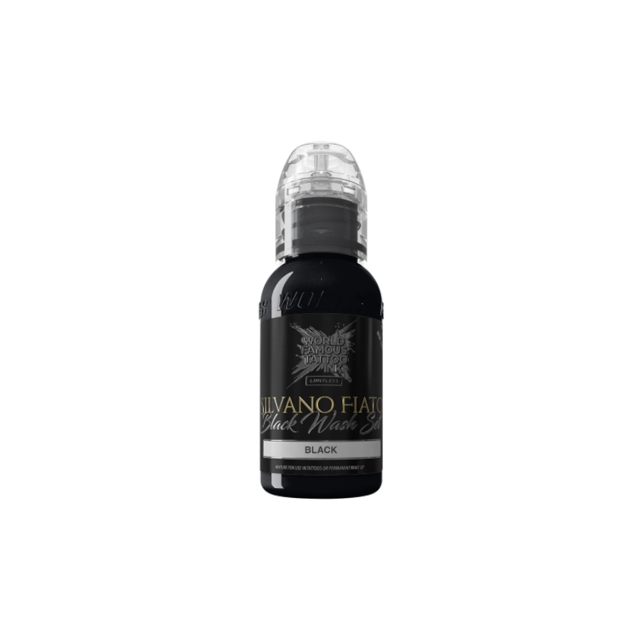 Encre Tattoo Noire- World Famous Ink Limitless  Silvano Fiato - Black - Melange pour le tatouage REACH 30 ml
