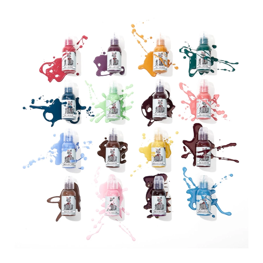 Set Encre Tattoo - World Famous Ink Limitless A.D. Pancho Pro Colour Set - Mélange pour le tatouage reach 16 x 30 ml*