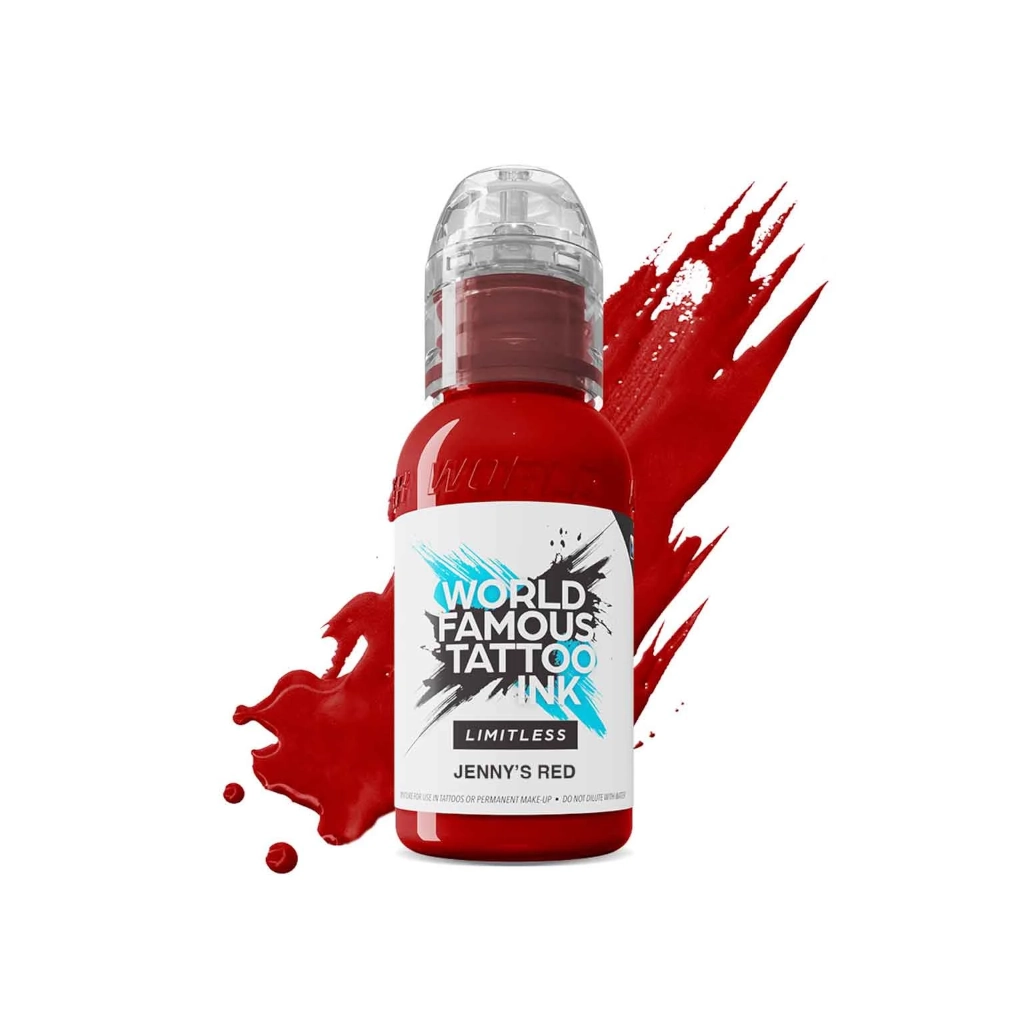 Encre Tattoo Rouge - World Famous Ink Limitless Jenny's Red - Mélange pour le tatouage reach 30 ml du set mambo destrutturato family*