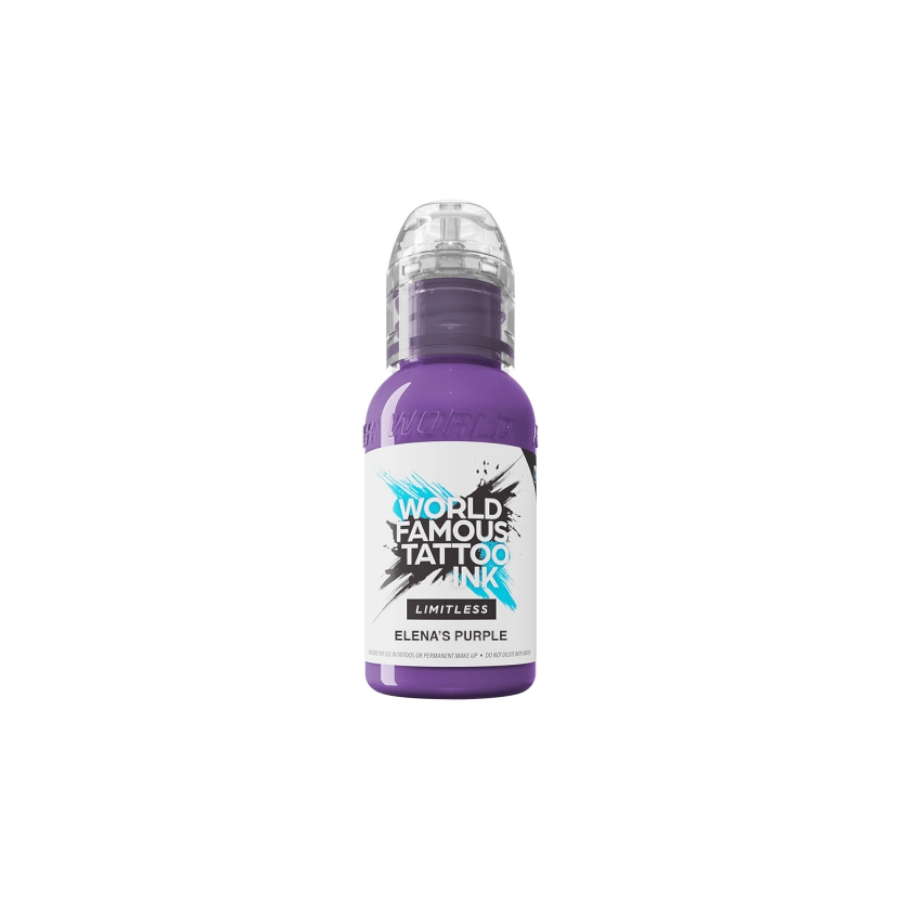 Encre Tattoo Violette - World Famous Ink Limitless - Elena's Purple - Melange pour le tatouage REACH 30 ml