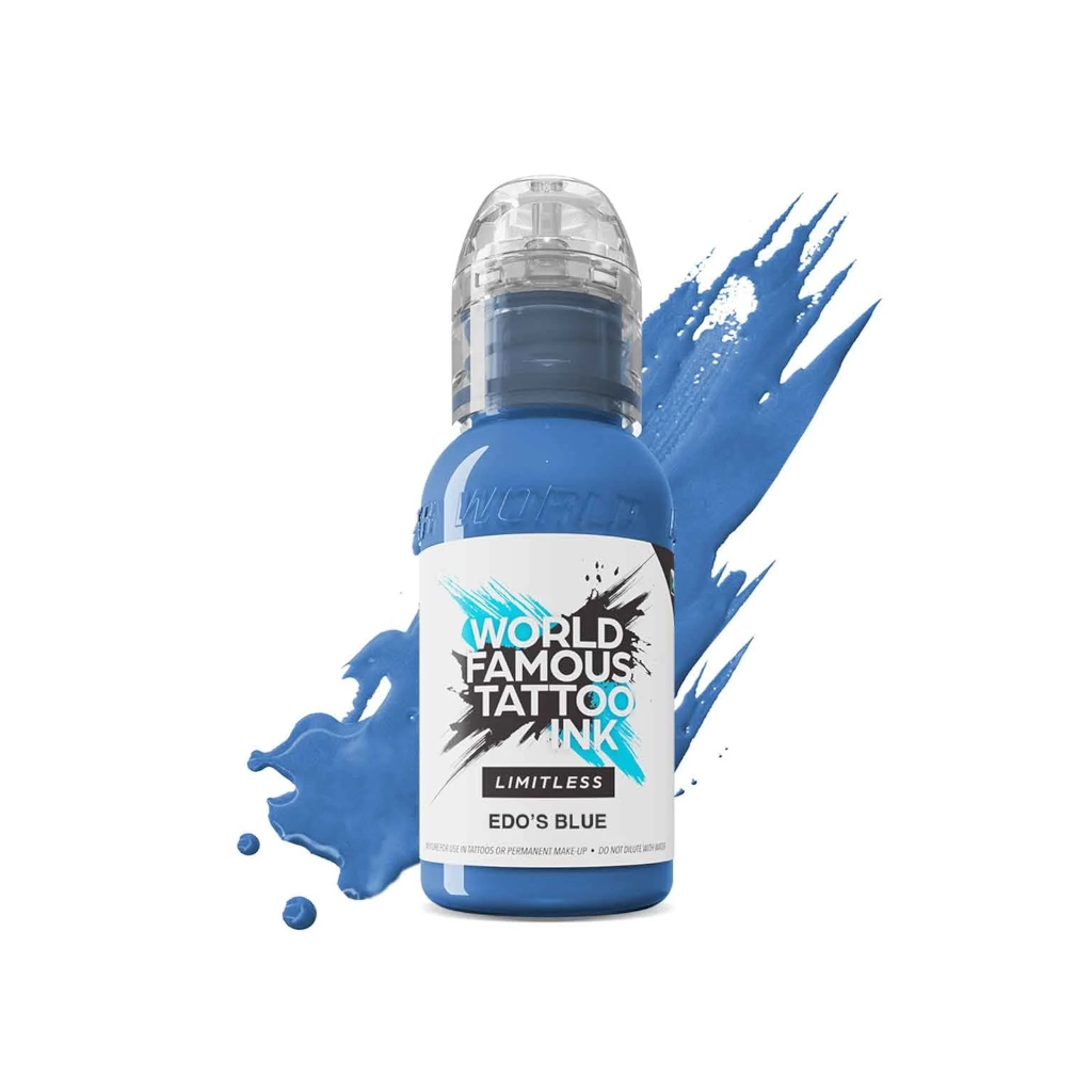 Encre Tattoo Bleue - World Famous Ink Limitless Edo's Blue - Mélange pour le tatouage reach 30 ml du set mambo destrutturato family*