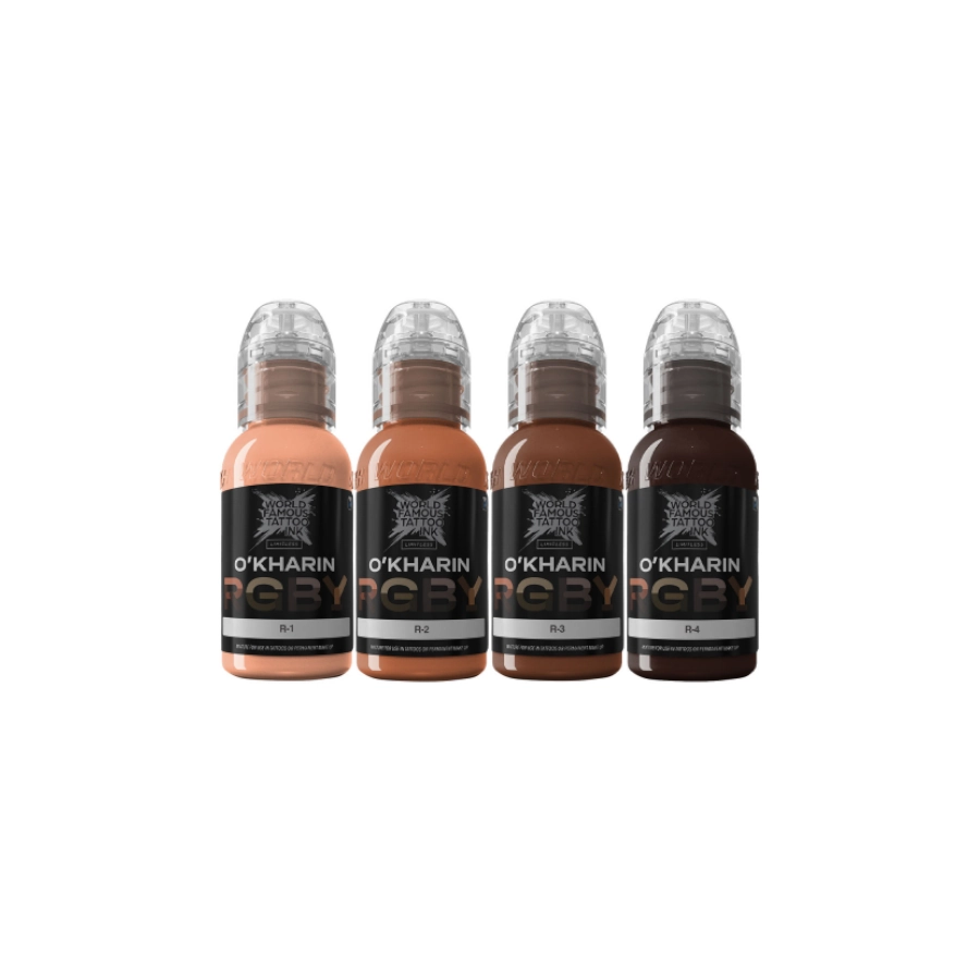 Set Encre Tattoo - World Famous Ink Limitless -   Sasha O'Kharin Set RGBY Red - 4 x 30 ml