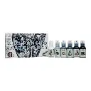 Set Encre Tattoo - World Famous Ink Limitless Set A.D. Pancho Pastel Grey v2 - Mélange pour le tatouage reach 6 x 30 ml*