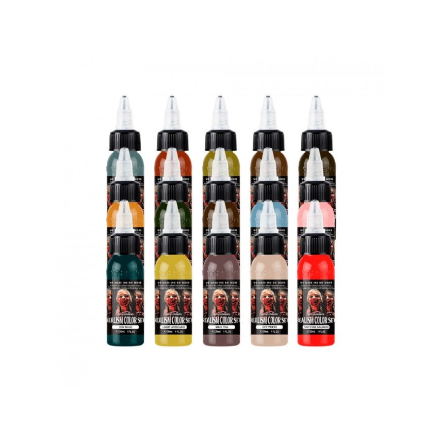 Xtreme Ink -  Ato Legaspi's Realism Colour Set - Mélange pour le tatouage encre REACH 15 x 30 ml