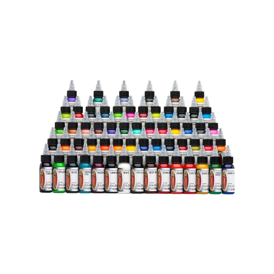 Eternal Ink Set - Encre artistique pour entraînement tatouage NON REACH 60 x 30 ml