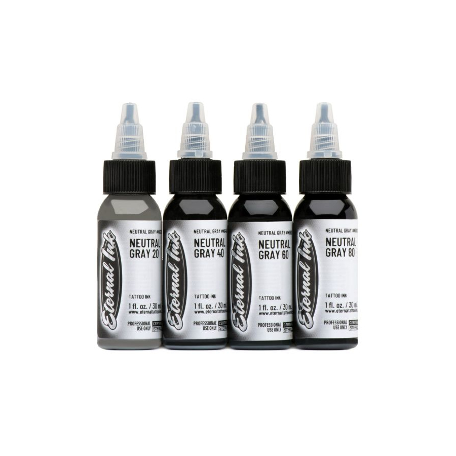 Eternal Ink Set Neutral Gray - Encre artistique pour entraînement tatouage NON REACH