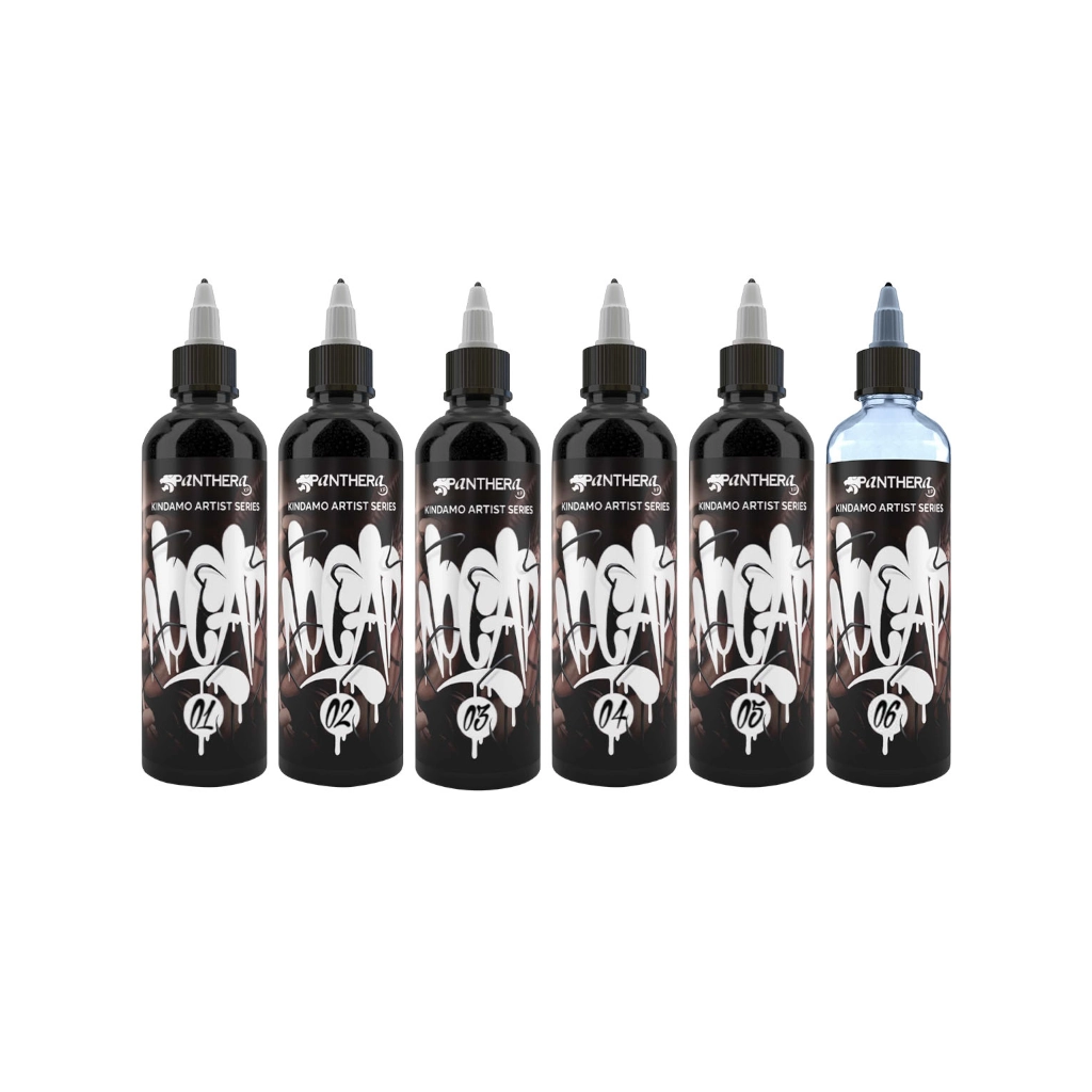 Set Encre Tattoo - Panthera Kindamo - Mélange pour le tatouage reach 6 x 147 ml*