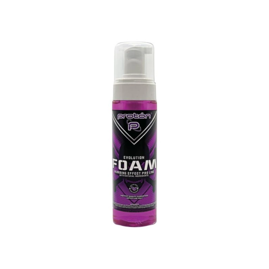 Mousse Tattoo - Proton Evolution Foam Numbing Effect Pro Line - Mousse nettoyante apaisante et assainissant végan avant et après tatouage
