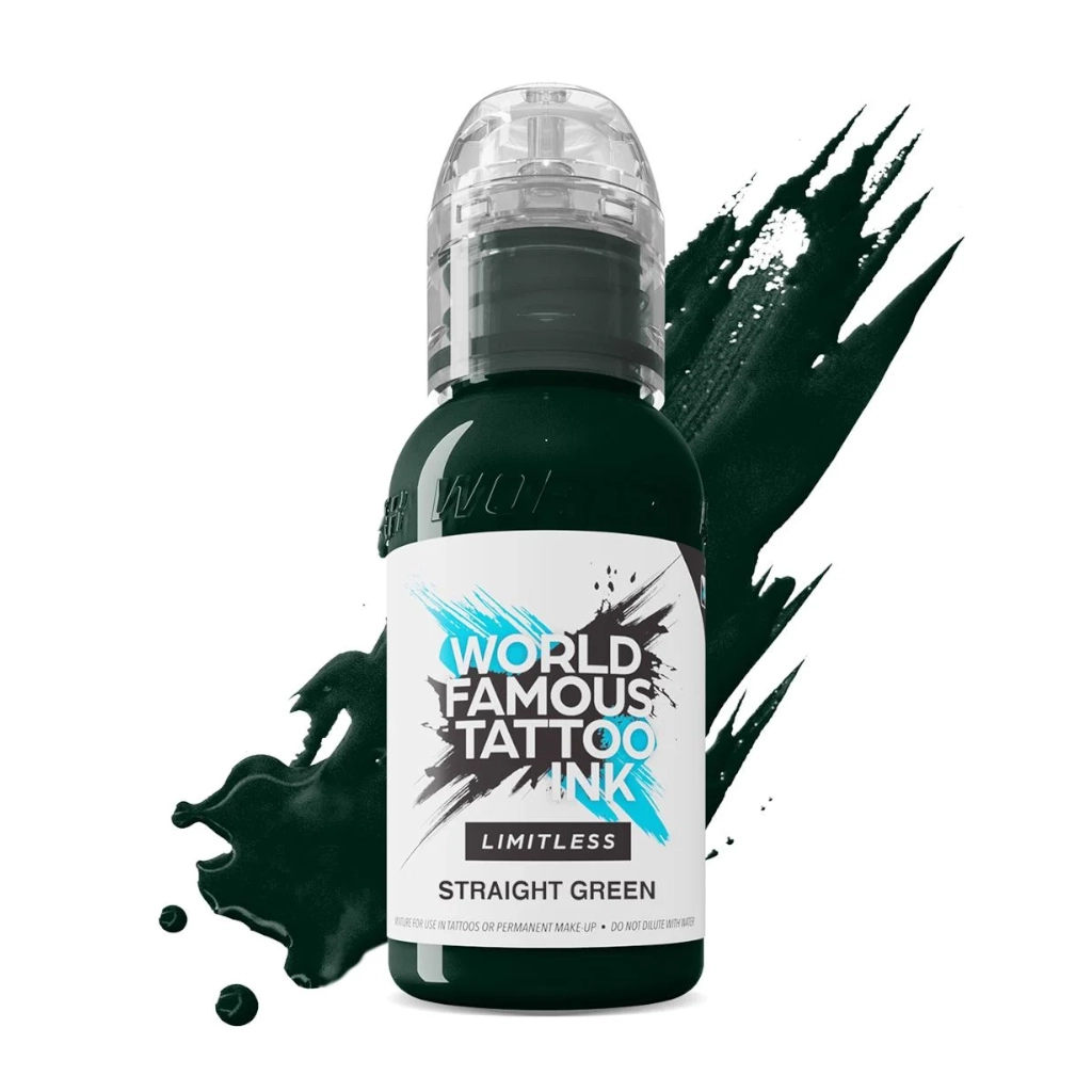 World famous ink limitless encre pour le tatouage REACH straight green