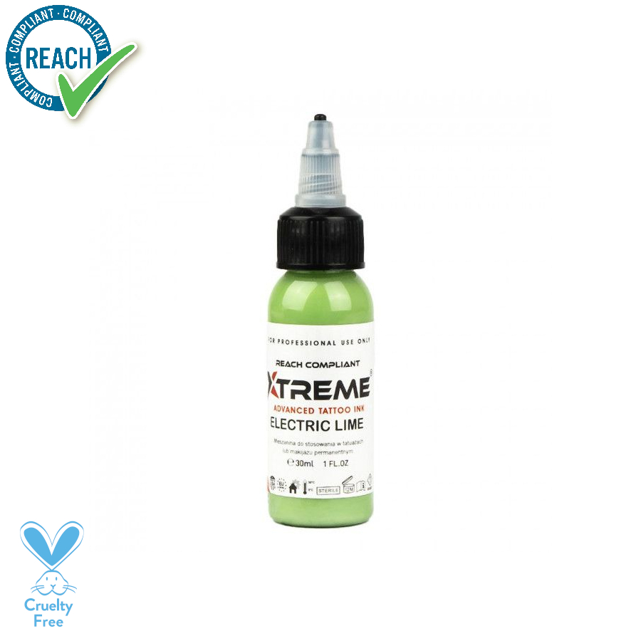 Xtreme Ink Electric Lime - Mélange pour le tatouage encre REACH