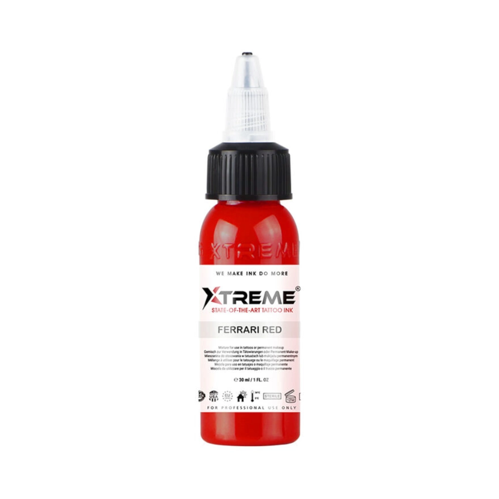 Encre Tattoo Rouge - Xtreme Ink Ferrari Red - Mélange pour le tatouage encre reach 30 ml*