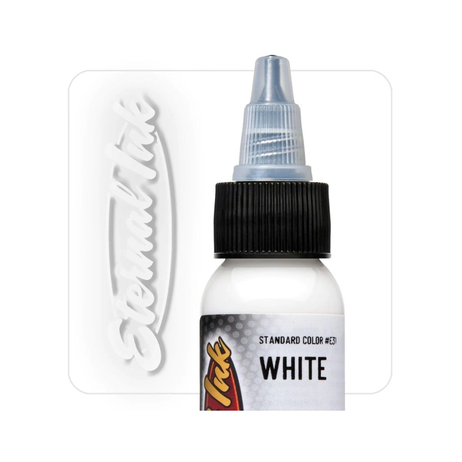 Encre Entrainement Tattoo Blanche - Eternal Ink White - Encre artistique pour entrainement au tatouage NON REACH*