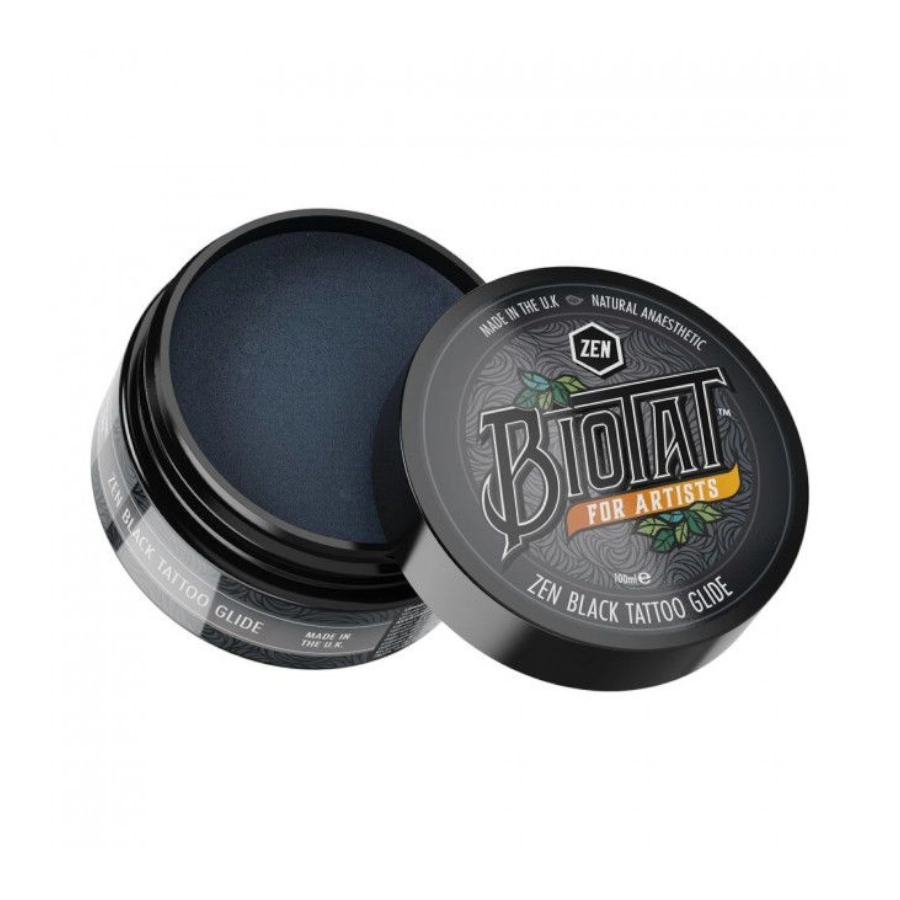Beurre Tattoo - Biotat Zen Black Tattoo Glide - Vaseline pour tatouage au clou de girofle apaisant et anesthésiant naturel*