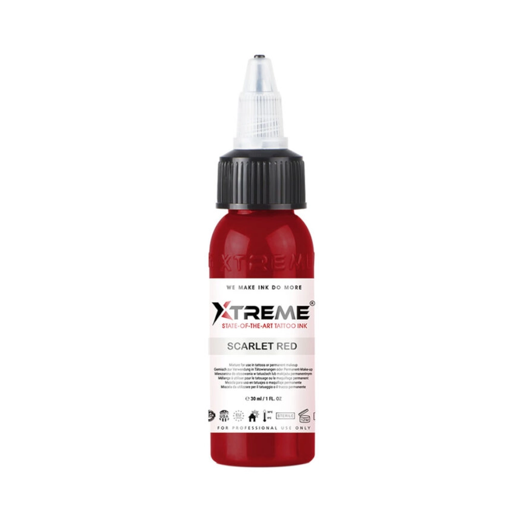 Encre Tattoo Rouge - Xtreme Ink Scarlet Red - Mélange pour le tatouage encre reach 30 ml*