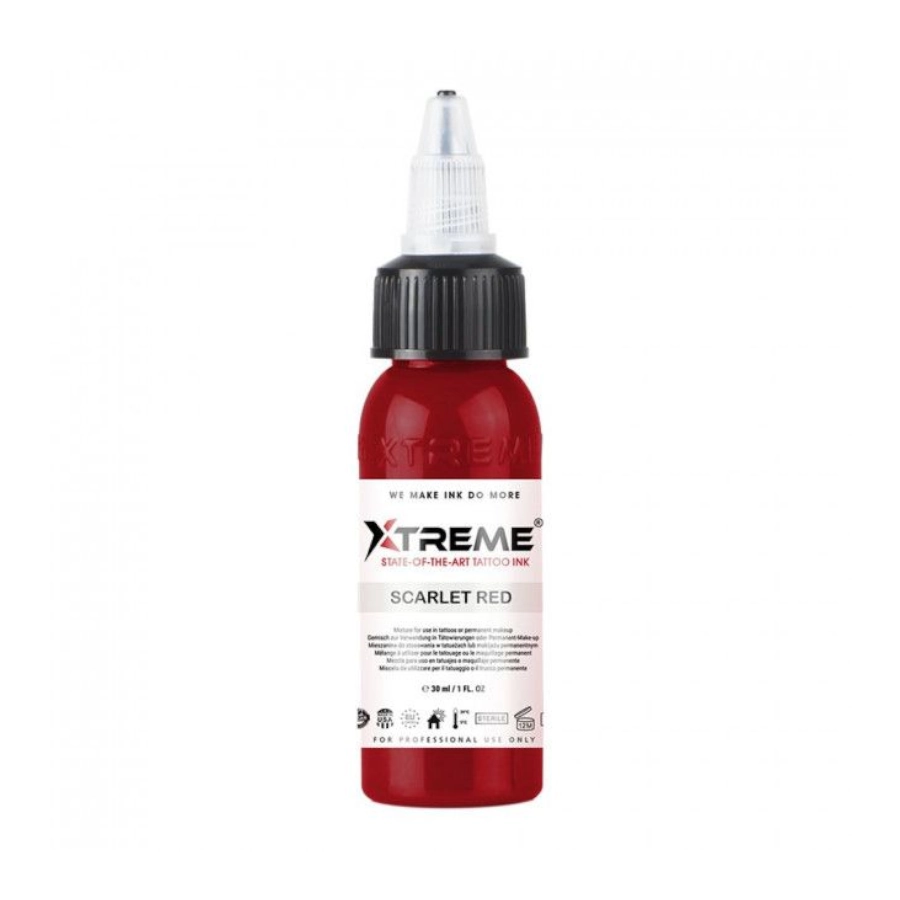 Encre Tattoo Rouge - Xtreme Ink Scarlet Red - Mélange pour le tatouage encre reach 30 ml*