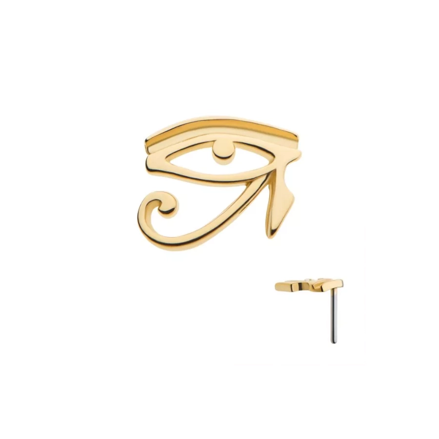 Embout Piercing Threadless Pvd Gold 03 Invictus - Embout sans filetage en titane f136 oeil de ra